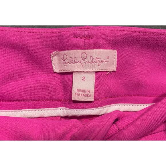 Lilly Pulitzer Worth Skinny Barbie Pink Stretch Pants Size 2 - Picture 6 of 13